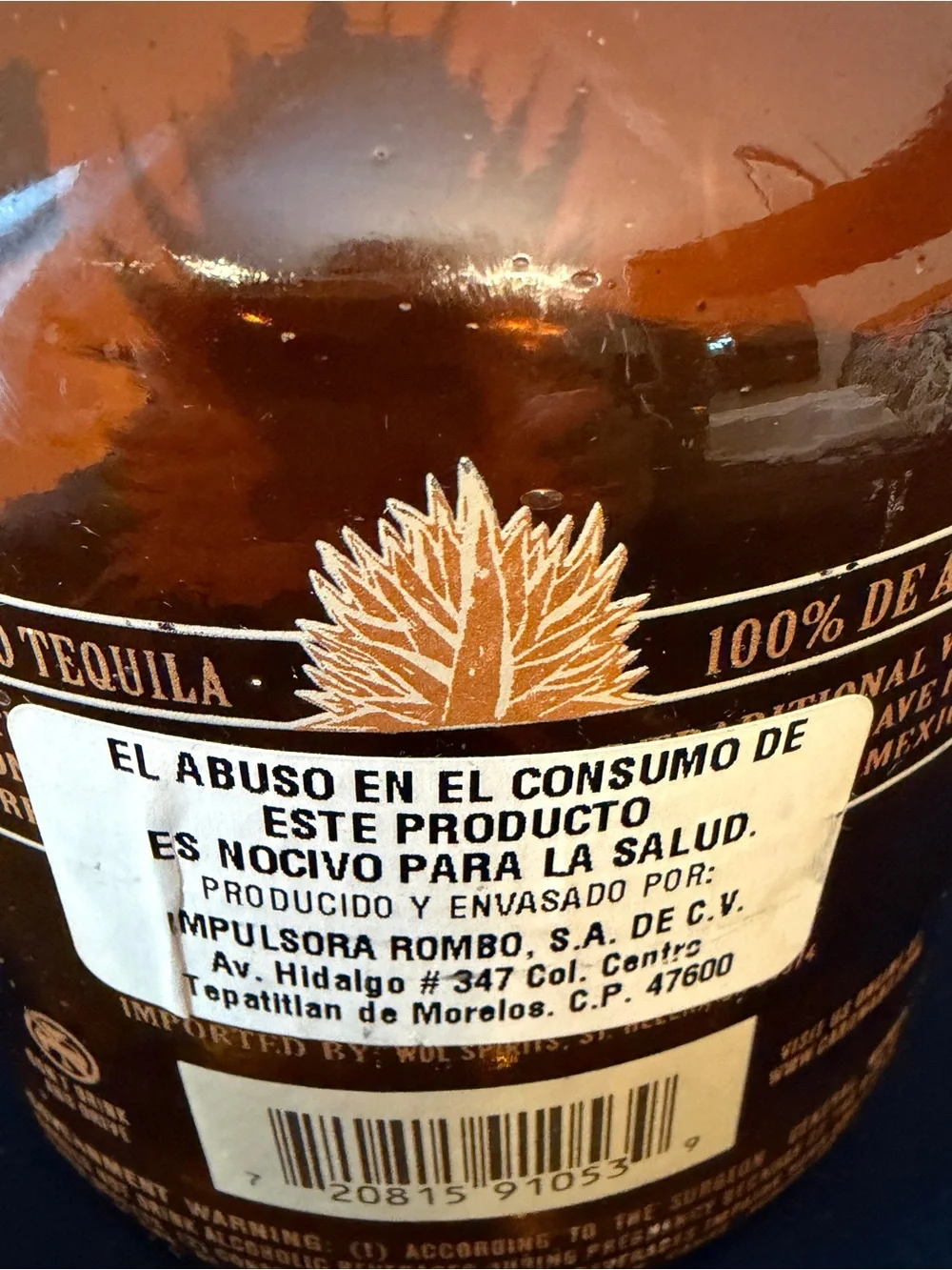 Empty Vintage Cabo Wabo Añejo Tequila Glass Bottle – Lighthouse Label (750ml)